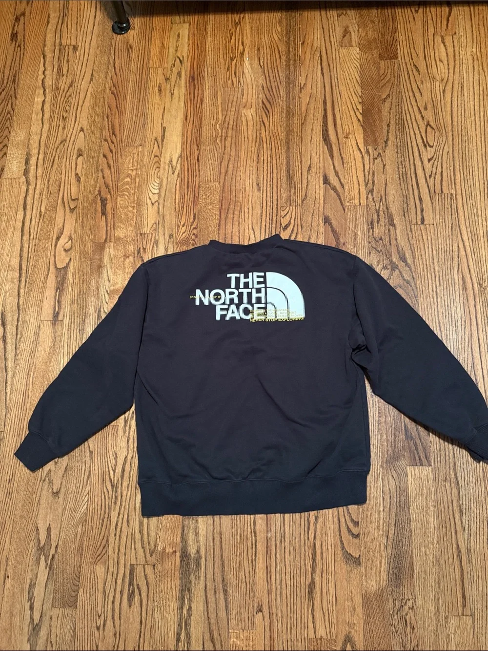 The North Face Men's Crewneck Sweatshirt - Black with Yellow Logo